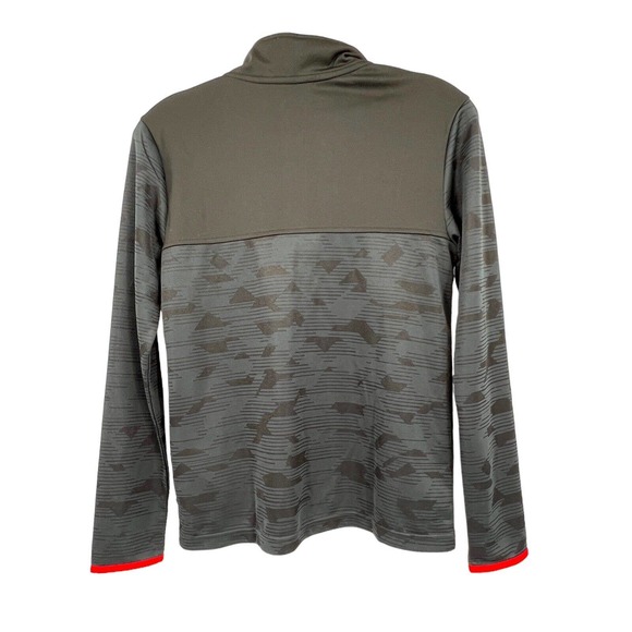 NEW Under Armour Youth Boys Large Quarter Zip Grey‎ and Red Heatgear Pullover - Picture 5 of 7